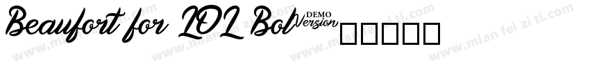 Beaufort for LOL Bol字体转换